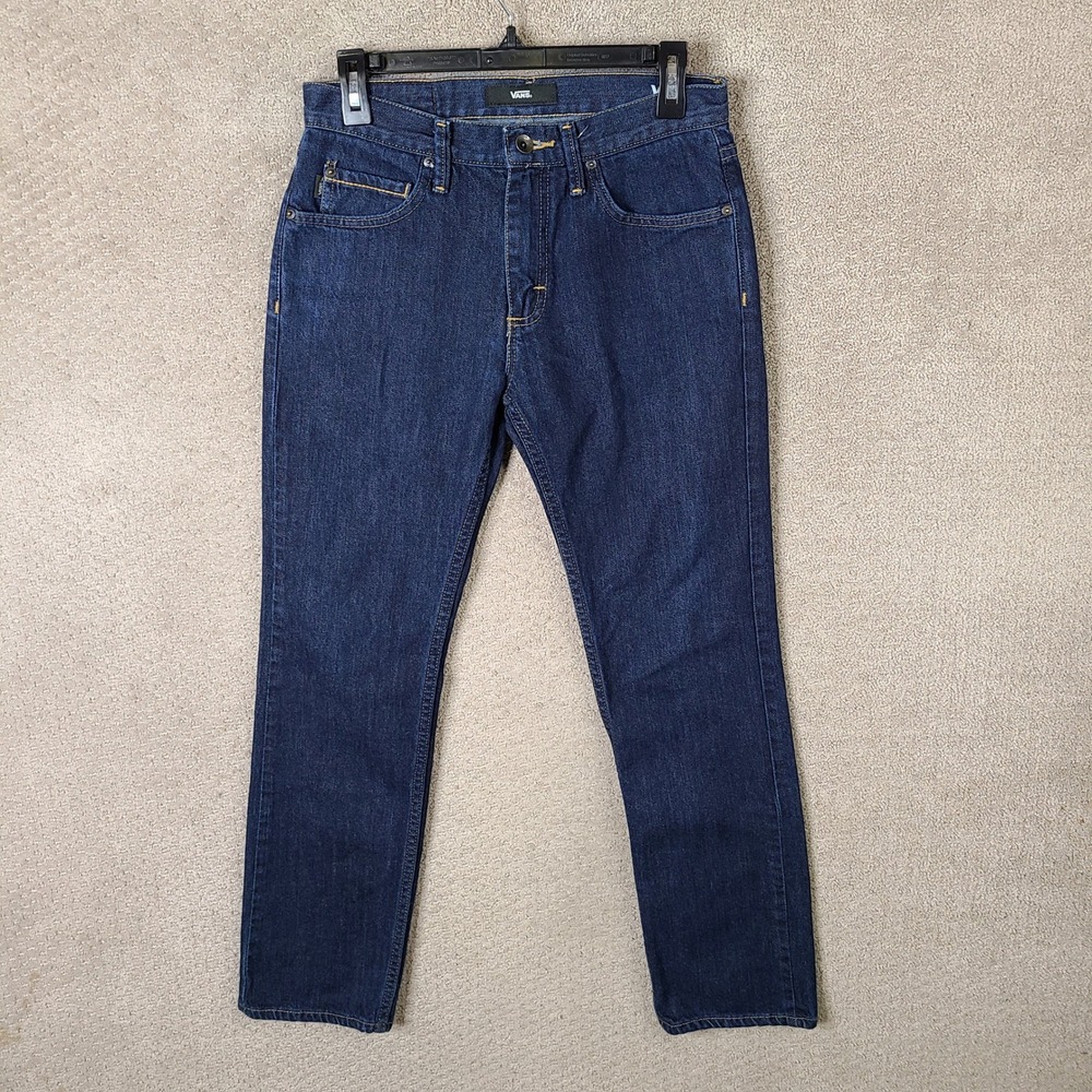 Vans Jeans Mens 30x30 Blue V16‎ Slim Fit Denim Cotton Dark Wash Skate
